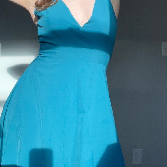 Teal Swing Dress - Picture 2 of 3